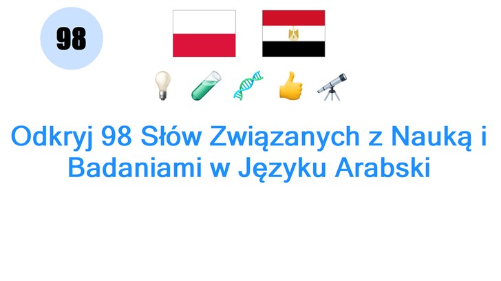 Odkryj 98 Słów Związanych z Nauką i Badaniami w Języku Arabski
